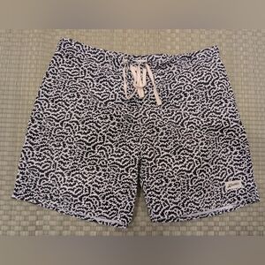 Bather Black Zig Zag Swim Trunks Men's Size 30 Made in Canada